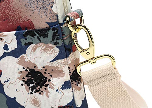 Camellia Pattern Laptop Shoulder Messenger Case Bag With 270 Degree Rebound Bubble Protection For Macbook Pro 15 and 15 inch-15.6 inch Laptop - color: ‎camellia(270 Cushioned)