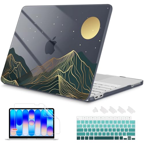 Mektron Case for 2026 MacBook Neo 13-inch A18 Pro chip A3404 Laptop Cover with 13-inch (Diagonal) Liquid Retina Display+ Keyboard Cover+ Screen Protector, Abstract Mountain C112 - color: Abstract Mountain C112