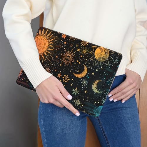 Laptop Skin Sticker 3-Piece Set,Starry Night Sky | Trim-to-fit 3-piece vinyl set with one 15 x 10.6 in lid skin and two palm-rest decals for many 12-15.6 in laptops - color: Starry Night Sky