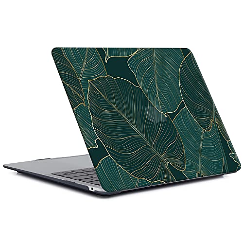 Laptop Case Compatible with Old Version MacBook Pro 13 Inch Case 2012 2011 2010 2009 2008 Release Model A1278 with CD-ROM, Plastic Hard Shell Case Cover & Keyboard Cover Skin - Green Leaves - color: 1227 Green leaves, size: Pro 13" w/CD-ROM 2008-2012(A127