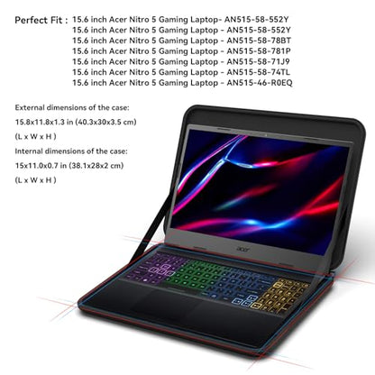 Smatree Hard EVA Protective Sleeve Case Compatible for 15.6 inch Acer Nitro 5 Gaming Laptop Waterproof Sleeve (A1550) - color: for 15.6 inch Acer Notebook