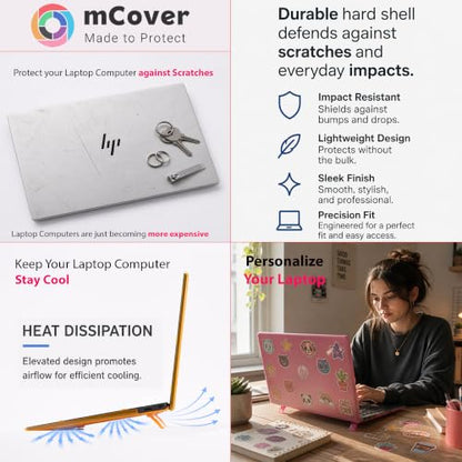 mCover Case Compatible ONLY for 2023-2024 15.6-inch HP Laptop 15-FCxxxx / 15-FDxxxx Series Windows Notebook PC (NOT Fitting Any Other HP Laptop Models) - Pink - color: Pink