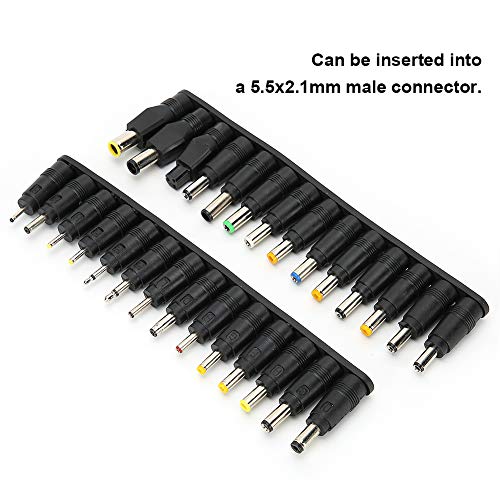 FLEXMAN 28Pcs Universal DC Power Adapter Tips, 5.5X2.1mm Portable Female Charging Conversion Head for Laptop, Balance Bikes, Scooters, Wheelchairs