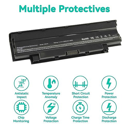 J1KND 11.1V 58Wh Laptop Battery for Dell Vostro 3550 3450 1440 3750 Inspiron N7010 N7110 N5010 N5110 N5030 N5040 N5050 3520 N4010 N4110 N4050 M5010 3420 M5030 M5040 M5110 M4110 JlKND TKV2V 4T7JN WT2P4 - size: 7.28*3.12*0.94inch N4010