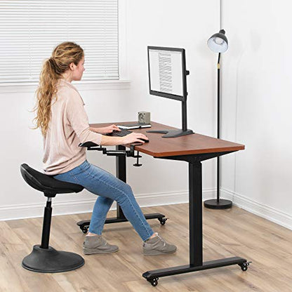 VIVO 2 Pack Clamp-on Adjustable Armrests, Universal Desk Cradle 360° Rotating Elbow Platform, Arm Support Steel Base Table Extension, Black, MOUNT-ARM02P