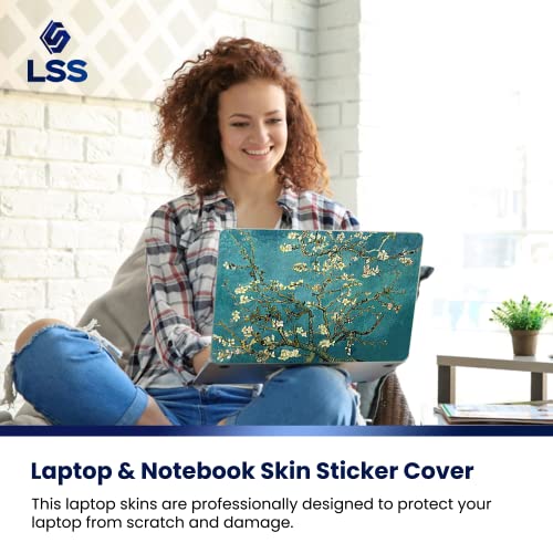 LSS 15 15.6 Inches Laptop Notebook Skin Sticker with 2 Wrist Pads - Reusable Cover Protector Vinyl Sticker Cover Decal Fits 13" - 16" HP Asus Acer Samsung - Almond Trees - color: Almond Trees, size: 13" - 16"