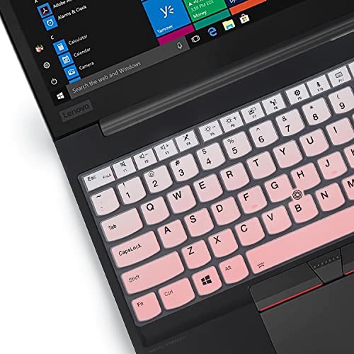 Keyboard Cover for 15.6" Lenovo ThinkPad E15 E580 E590 E595, ThinkPad L15 Gen 2 1 L580 L590 |ThinkPad 15 P51S P52 P52S P53 P72 P73 T15 T15p T570 T575 T580 T590 with Numeric Keypad US Layout -GPink - color: GradualPink
