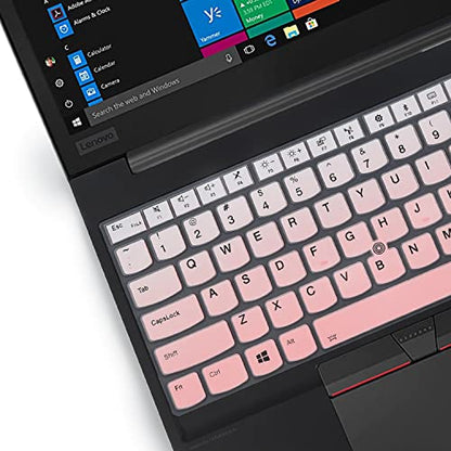 Keyboard Cover for 15.6" Lenovo ThinkPad E15 E580 E590 E595, ThinkPad L15 Gen 2 1 L580 L590 |ThinkPad 15 P51S P52 P52S P53 P72 P73 T15 T15p T570 T575 T580 T590 with Numeric Keypad US Layout -GPink - color: GradualPink