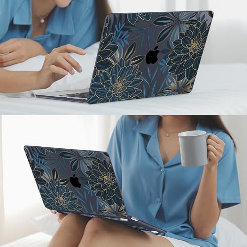 Mektron Case for 2026 MacBook Neo 13-inch A18 Pro chip A3404 Laptop Cover with 13-inch (Diagonal) Liquid Retina Display+ Keyboard Cover+ Screen Protector, Dahlia Flower C035 - color: Dahlia Flower C035