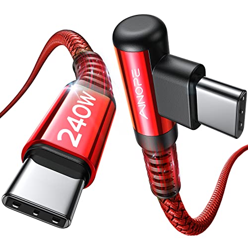 AINOPE 240W USB C to USB C Cable 6.6ft, C to C Type Fast Charging Cable for MacBook&iPad Pro, Samsung S23/22/21/20, Red - color: Red, size: 6.6FT