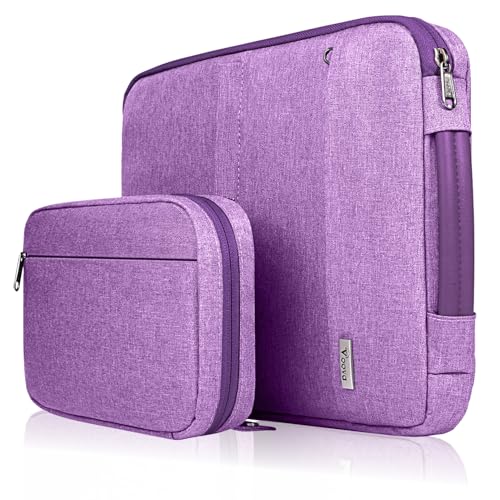 Voova 13.3-13 Inch Laptop Sleeve, Laptop Case, MacBook Sleeve, Lavender | Water-repellent laptop sleeve with detachable accessory pouch; fits MacBook Air/Pro, Surface and Chromebook for storage - color: Lavender, size: 13-14 Inch (13.4 x 9.84 x 1.18 in)