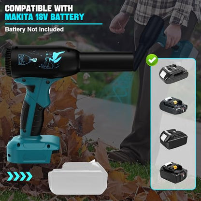 Jet Dry Mini Blower for Makita 18V Battery | 500W Compressed Air Duster | 400g Wind Speed | 3 Adjustable Speeds | Electric Cordless Air Blower for PC Keyboard Electronics Cleaning - size: 500W for Maki*ta 18V