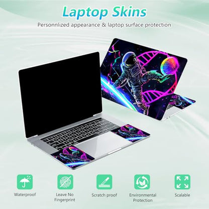 Laptop Skin Sticker Decal 12"-15.6" Universal Laptop/Notebook/Netbook Vinyl - Waterproof Scratch Resistant,Fits HP Dell Lenovo MacBook,2 Free Wrist Pads,Easy Apply & Remove,Cute Pink Astronaut - color: Cute Pink Astronaut