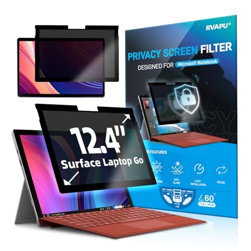 Privacy Screen for Microsoft Surface Laptop Go 12.4 inch Protector Fully Removable Anti Spy Anti Glare Blue Light Filter Reusable Anti Peek Laptop Privacy Screen - color: Surface Laptop Go 12.4 inch
