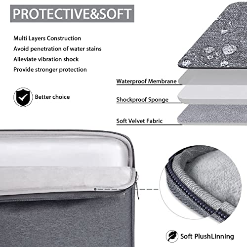 KCY Laptop Sleeve Case 15.6 Inch, Slim Waterproof Computer Cover Bag Compatible with MacBook Air 15 M3/M4, MacBook Pro 15/16, 15-16 “ Hp Lenovo Dell Acer Asus Notebook, Grey - color: Grey, size: 15-16 Inch(39x29x2.5cm)