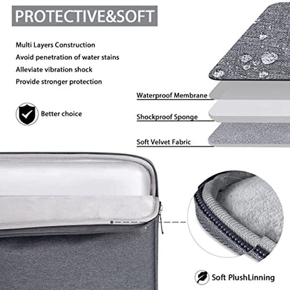 KCY Laptop Sleeve Case 15.6 Inch, Slim Waterproof Computer Cover Bag Compatible with MacBook Air 15 M3/M4, MacBook Pro 15/16, 15-16 “ Hp Lenovo Dell Acer Asus Notebook, Grey - color: Grey, size: 15-16 Inch(39x29x2.5cm)