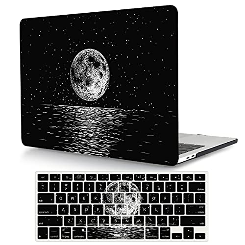 Laptop Case Compatible with MacBook Pro 13 inch with CD-ROM Model: A1278(Old Version 2012/2011/2010/2009/2008), Protective Plastic Hard Shell Case Cover & Keyboard Skin - Moon - color: Moon, size: A1278(Pro 13 w/CD-ROM 2008-2012)