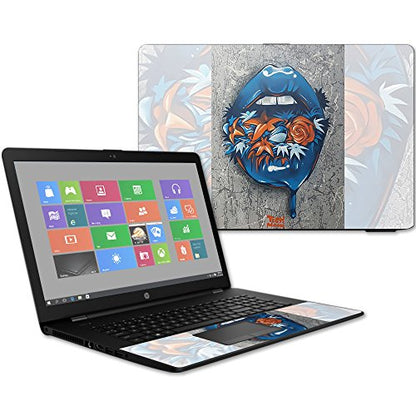 Mightyskins Skin Compatible with Hp 17t Laptop 17.3" (2017) - Blue Lips | Protective, Durable, and Unique Vinyl Decal Wrap Cover | Easy to Apply, Remove, and Change Styles | Made in The USA - color: Blue Lips