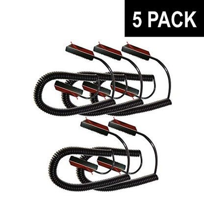 [5 Pack] Universal Coiled Security Cable Bulk Pricing Available - Remote Control Tether Security Cable Leash with Hook and Loop Fastener Tape and Double-Sided Tape - Anderic - CBL02 - size: 5 Pack