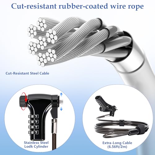 Combination Laptop Lock Anti-Theft Heavy Duty Laptop Locking Cable for Students and Business Professionals