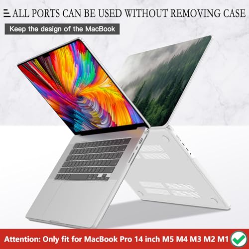 CISSOOK Compatible with MacBook Pro 14 inch Case 2026-2021 M5 M4 M3 M2 M1 | A3434 A3427 A3426 A3112 A3185 A3401 A2918 A2992 A2779 A2442, 5in1 Kit Hard Shell Case, Scratch Resistant, Forest - color: Forest