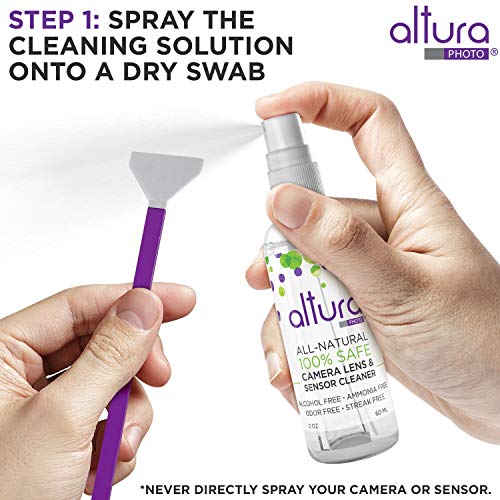 Altura Photo Camera Cleaning Kit, Full Frame Sensor Cleaner DSLR Mirrorless | Streak-Free Results, Includes Cleaner, Swabs, Pen, Blower, Brush, Cloth & Hard Case - style: Full Frame