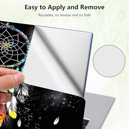 Laptop Skin Sticker Decal, Universal Reusable Vinyl Laptop Cover for 12" 13" 13.3" 14" 15" 15.4" 15.6" Notebook PC, Waterproof Scratch-Resistant with 2 Wrist Pads, Easy to Apply & Remove,Dreamcatchers - color: Dreamcatchers