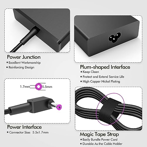 135W AC Charger Compatible with Acer Nitro 5 AN515 N18C3 N18C4 ADP-135KB T ADP-135NB B ADP-135K PA-1131-16 PA-1131-05 Laptop Power Supply Adapter