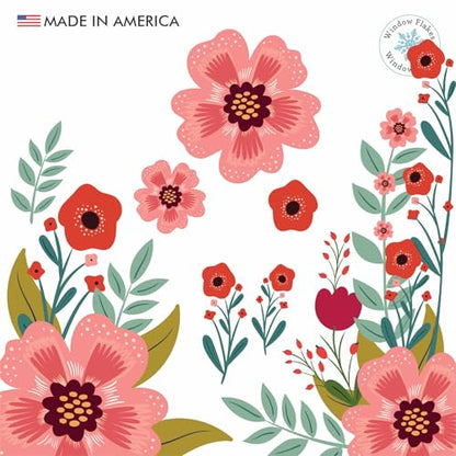 Floral Poppy Laptop Sticker Pack - Flower Stickers Laptop Decal - Vinyl Decal Journal Sticker - Cute Artsy Stickers for Planners - style: Poppy Flower Stickers (Set of 9)