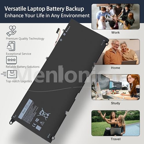 New PW23Y Laptop Battery Replacement for Dell XPS 13 9360 P54G002 13-9360-D1605G 13-9360-D1605T 13-9360-D1609 13-9360-D1609G 13-9360-D1705G Series Rechargeable TP1GT RNP72 0RNP72 0TP1GT - size: 8.1 x 5.3 x 0.3 inches PW23Y BATTERY