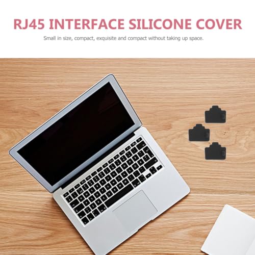 50pcs Ethernet Dust Plug Rj45 Port Protector Caps for Routers and Computers Black Silicone Network Port Covers Prevent Network Errors Portable Anti-dust Stopper