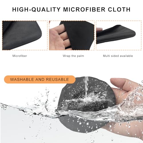 2 PCS Car Screen Cleaner, Square Microfiber Cloth Non-Scratch Auto Touchscreen Cleaning Wipes, Foldable Touch Screen Pad Universal Cleaning Tool for Vehicle Dashboard Display (Square+Round) - color: Square+round, 2 Pcs