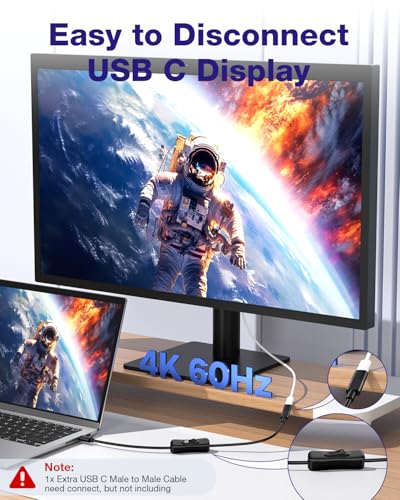 USB Type-C Extension Cable with On Off Switch [1ft], USB 3.1 Type-C Male to Female Extension Cable with ON/Off Switch Support Video/Data/PD Charging
