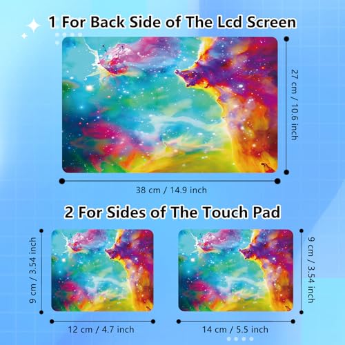Universal Laptop Skin Sticker Decal for 11.6”12" 13" 13.3" 14" 15" 15.4" 15.6" Reusable Waterproof Scratch-Scratch Resistant Protective Vinyl Laptop Notebook Skin Stickers - Beautiful Galaxy - color: Beautiful Galaxy