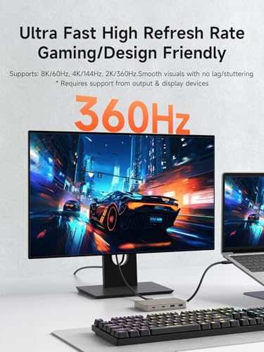 Hagibis USB4 Docking Station, 40Gbps USB C Triple Display Hub with 8K@60Hz HDMI, 100W PD, 20Gbps DP1.4 7.5W USB4 Downstream Port and 4 10Gbps USB3.2 for MacBook Pro Air Laptops Thunderbolt 4/5 Dock