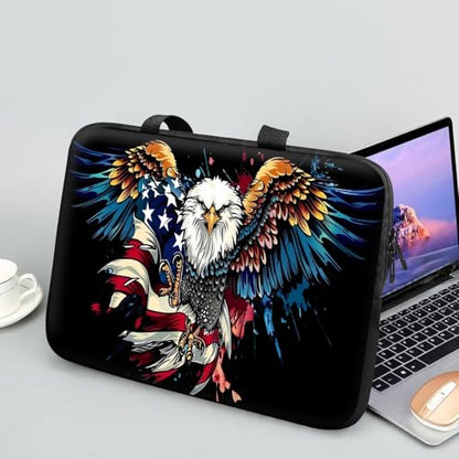 14 15 15.4 15.6 inch Laptop Handle Bag Computer Bag, Pouch Holder Notebook Sleeve Cover Soft Case Compatible for Dell,Lenovo,Toshiba HP, Asus Notebook-Handsome Eagle - color: Handsome Eagle