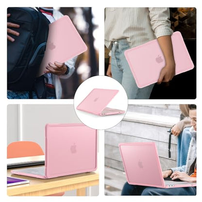 MOSISO Compatible with MacBook Neo Case 13 inch 2026 A3404 A18 Pro Chip | Anti-Crack Cover Protective Hard Shell Case with Shock-Absorbing TPU Bumper, Blush - color: Blush