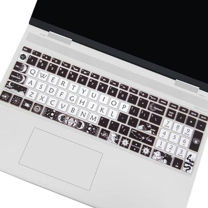Cute Keyboard Cover for 15.6’’ HP Laptop 15-dw 15-dy 15-ef 15-da/db/bs 15-dy5033dx 15-dw0083wm 15-ef2126wm 15-da0014dx, Envy x360 15m-dr/ds 17-bs/bw, Pavilion 15-cs/cc, Sun and Moon - color: Sun and Moon