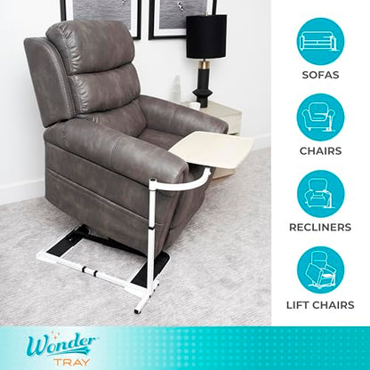 Stander Wonder Tray, Adjustable Swivel Table, Large Laptop Stand, Couch Desk, Side Tables & Gaming Bench, TV-Trays for Eating on Couches, Chairs, Recliners, Maple - color: Maple, size: Large