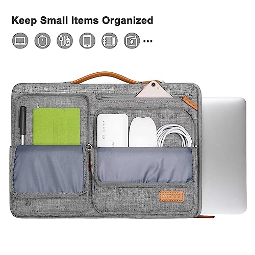 MOSISO 360 Protective Laptop Case 14 inch, 14 inch Laptop Sleeve | Compatible with HP Lenovo Dell ASUS Acer,HP Stream,Dell Latitude, Side Open Carrying Case with 4 Zipper Pockets, Gray - color: Gray, size: 14 inch