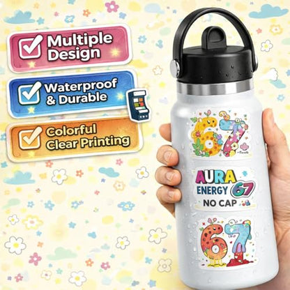 DETICKERS Six Seven Stickers 50 PCS Waterproof Vinyl Funny 6 7 Stickers Gifts for Adults Teens - style: Funny 67