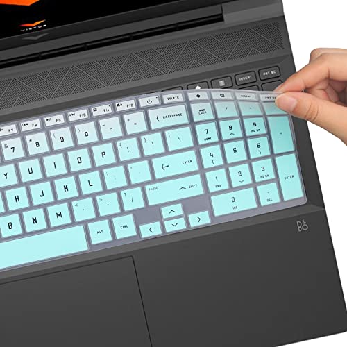 Keyboard Cover for 16.1" HP Victus 16-d 16-s 16-r 16-e 16-d0506la 16t-d100 16-s1023dx s0027ns s0075nr s0077nr s0076nr s0095ax 16-r0073cl r1005ns r1006ns r0328tx 16-d0504la 16-e0076ax 16z-e100 16t-r000 - color: OmbreMint
