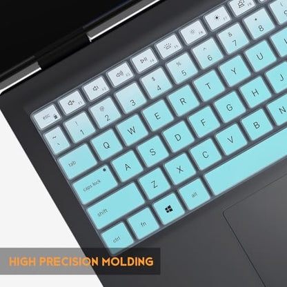 Keyboard Cover for 2026 2025 Dell 15 Laptop DC15250 DC15255 15.6/ Dell Inspiron 15 3510 3511 3520 3525 3530 3535 5510 5515 5518, Inspiron 16 5640 5645, Latitude 3520 Laptop Skin -Ombre Mint - color: Ombre Mint