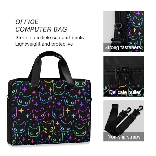 MNSRUU Laptop Bag for 15.6 inch Black Gothic Bats - color: Halloween Theme 089