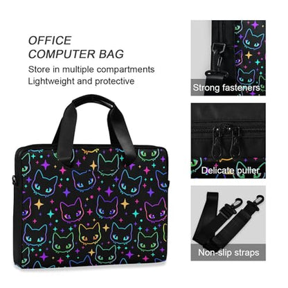 MNSRUU Laptop Bag for 15.6 inch Black Gothic Bats - color: Halloween Theme 089