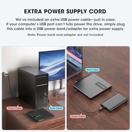 ROOFULL External CD DVD Drive with 4 USB Port & 2 SD Card Slot & Case | 8 In 1 USB-C 3.0 Optical Disk Drive CD DVD Player Burner Reader Writer for Laptop PC MacBook, Windows Linux Mac OS, RF40-SU - style: 8 In 1 Drive + Carrying Case