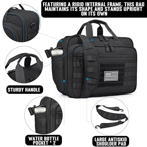 DEYACE Tactical Messenger Laptop Bag Large Military Briefcase 17.3 Inch Computer Work Office Bag for Men YKK-Zippers