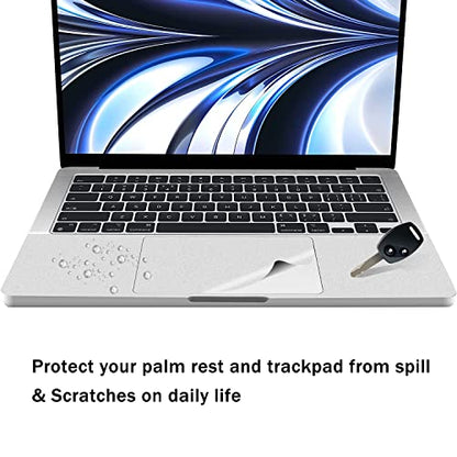 Palm Rest Skin for 2026-2022 MacBook Air 13.6" M5 M4 M3 M2 Chip Model A3449 A3240 A3113 A2681 Wrist Rest Protective Skin Cover (Silver) - color: MacBook Air 13.6（Silver）