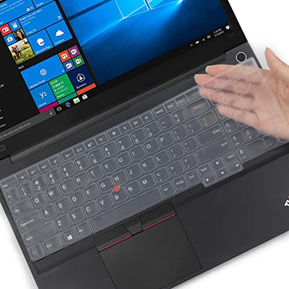 Keyboard Cover for 15.6" Lenovo ThinkPad E15 Gen 4/3/2, ThinkPad L15 Gen 2/1,ThinkPad T15 T15p T15g P15 P15s P15v Gen 3/2/1, ThinkPad E580 E590 E595 L580 L590 P52 P53 P72 P73 T570 T575 T580 T590-Clear - color: Clear