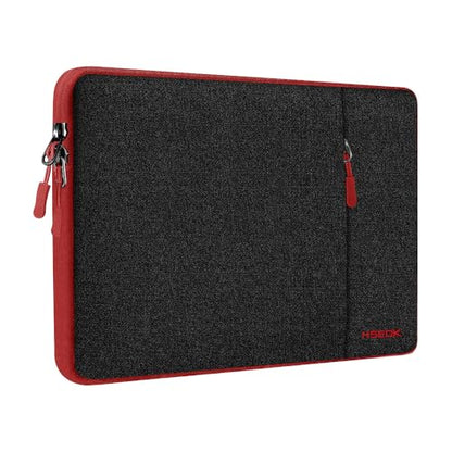 Hseok Laptop Case 13.3 14 inch Sleeve, Rainproof & Shockproof Carrying Case Compatible with MacBook Pro/Neo 14 M5/M4/M3/M2/M1,13.3 MacBook Air/Pro,XPS 14 and Most 13"-14" Notebook Tablet,Bk-red - color: Black-red
